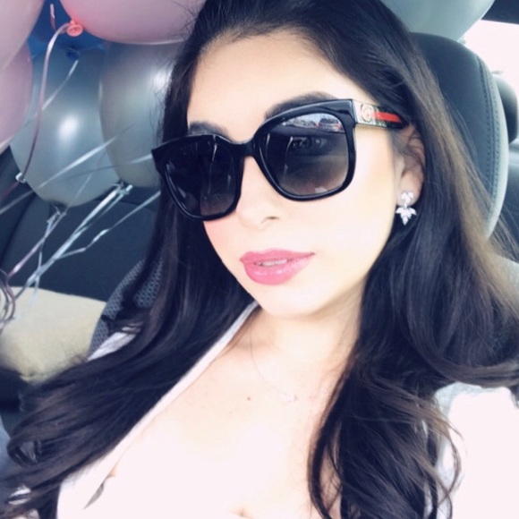 Gucci Accessories - Gucci Sunglasses Black Green Red Logo GG0034S